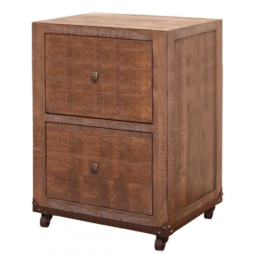 International Furniture Direct Urban Gold IFD560FILE Rustic Two Drawer